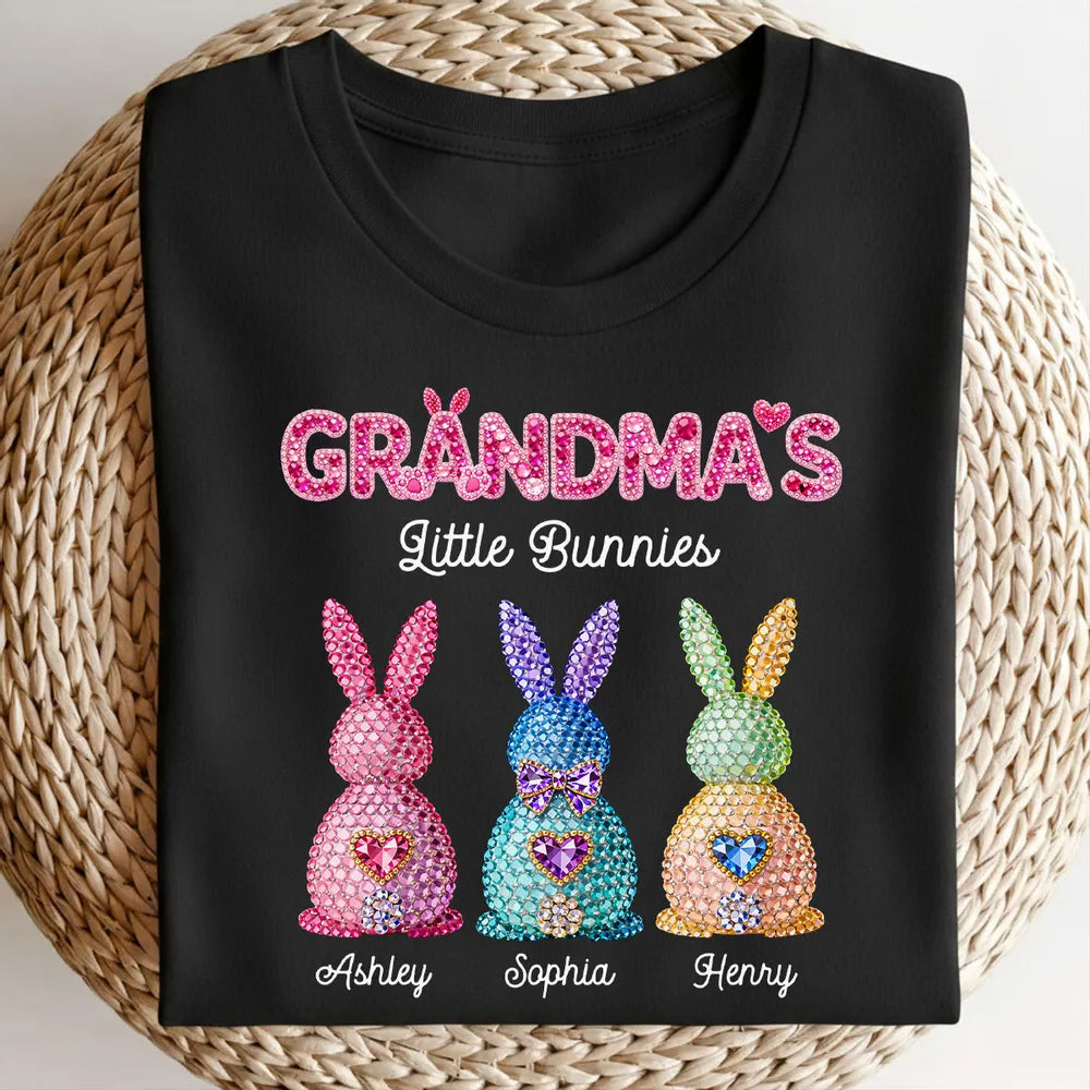 Personalized Grandma's Little Bunnies T-Shirt for Family - Easter Gift Cloth MagicInPrints