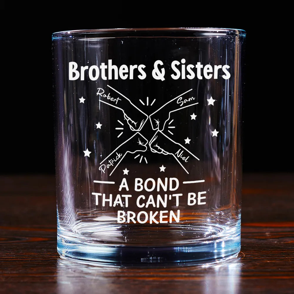 Personalized Whiskey Glass for Brothers - A Bond That Can't Be Broken Cup MagicInPrints