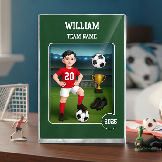 Personalized Soccer Player Acrylic Plaque for Kids - Custom Team Gift Plaque MagicInPrints