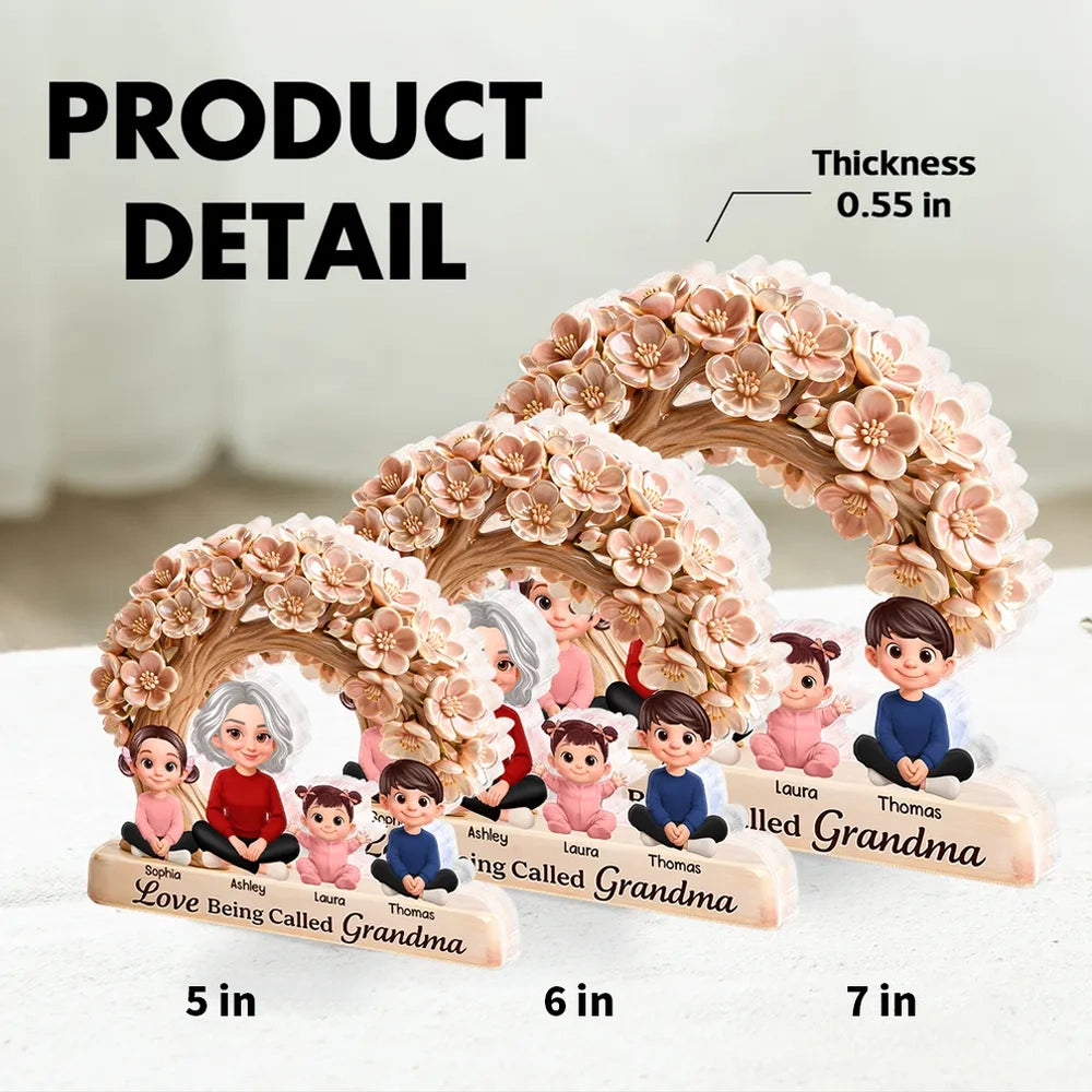 Personalized Family Figurine for Grandma - Custom Names Keepsake Gift Plaque MagicInPrints