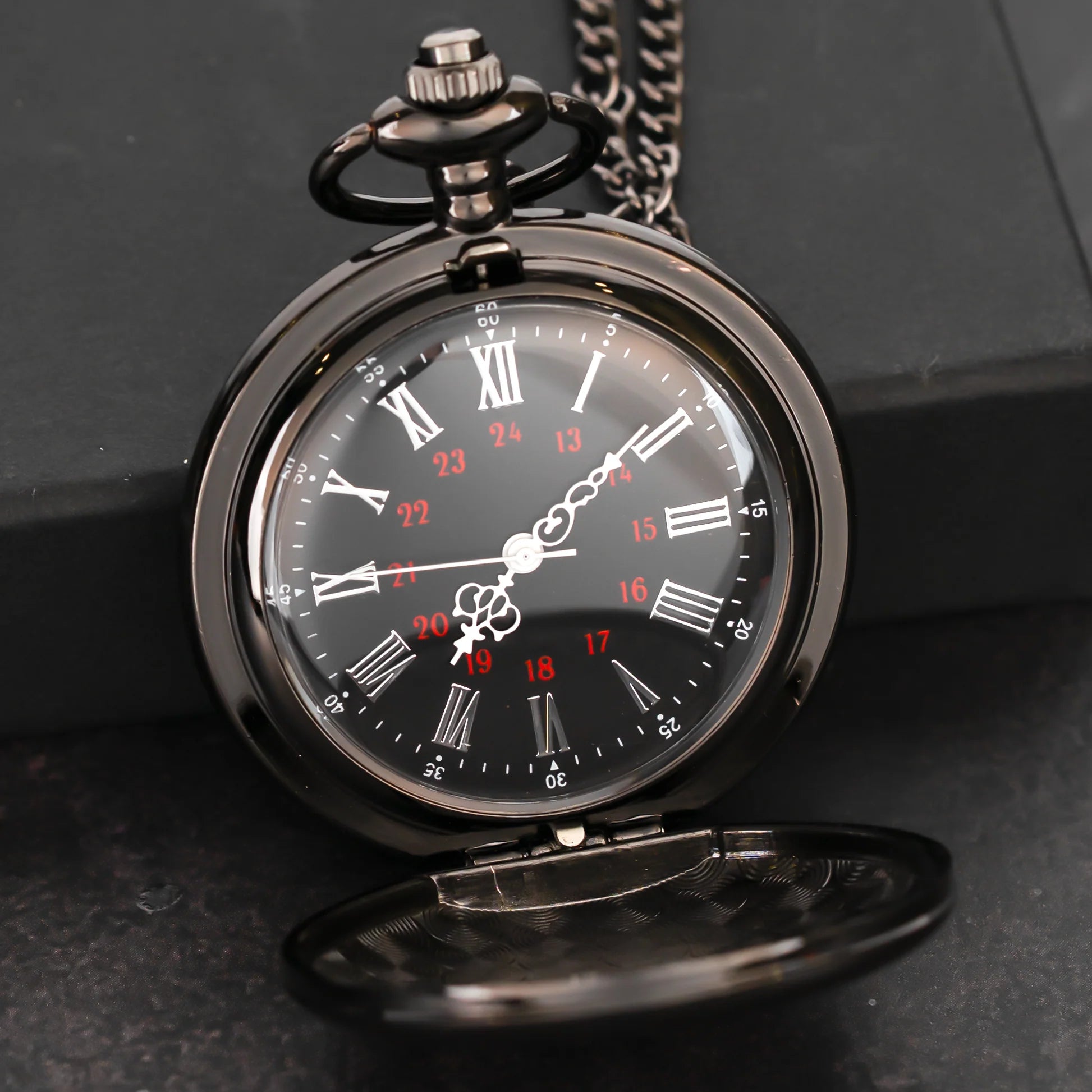 Engraved Pocket Watch for Husband with Heart Design - Sentimental Gift Watch MagicInPrints