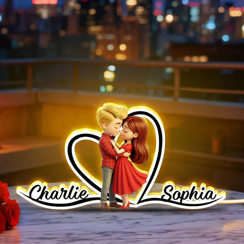 Personalized Couple Car Hanging Ornament for Lovers - Romantic Gift Car Hanger MagicInPrints