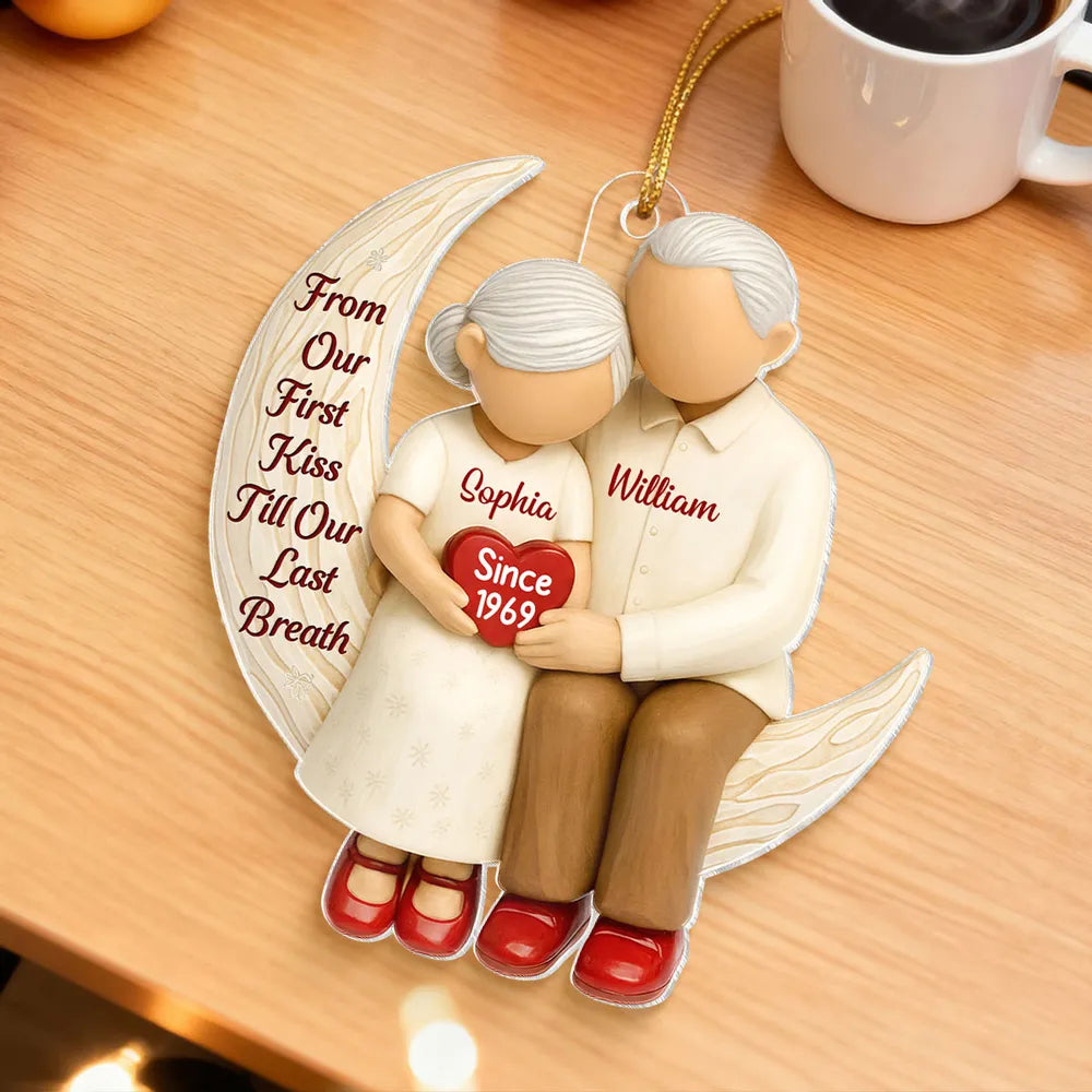 Personalized Couple Ornament for Seniors - Anniversary Keepsake Gift Ornament MagicInPrints