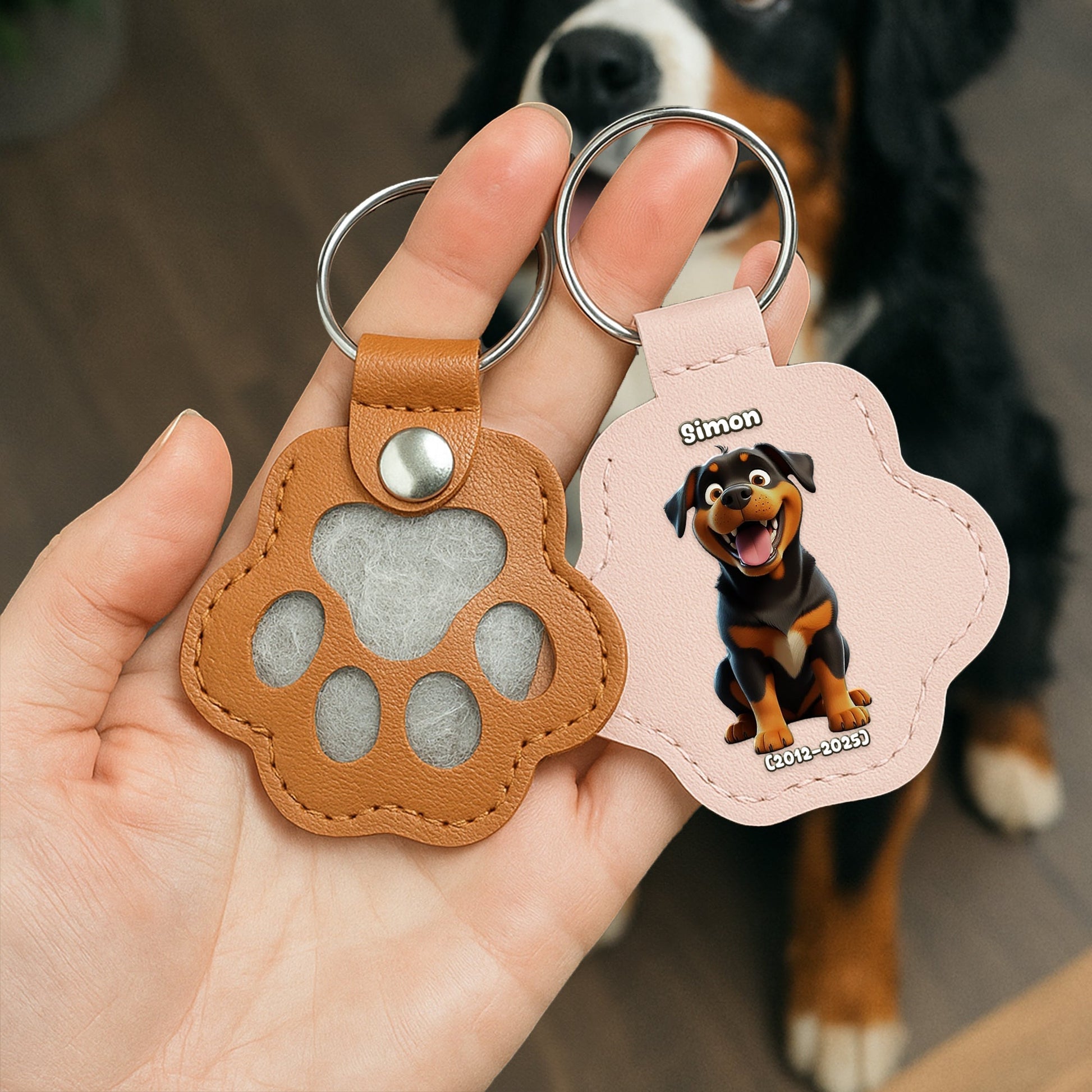Heartfelt Pet Fur Storage Keychain - Personalized Memorial Gift For Pet Lovers Keychains MagicInPrints