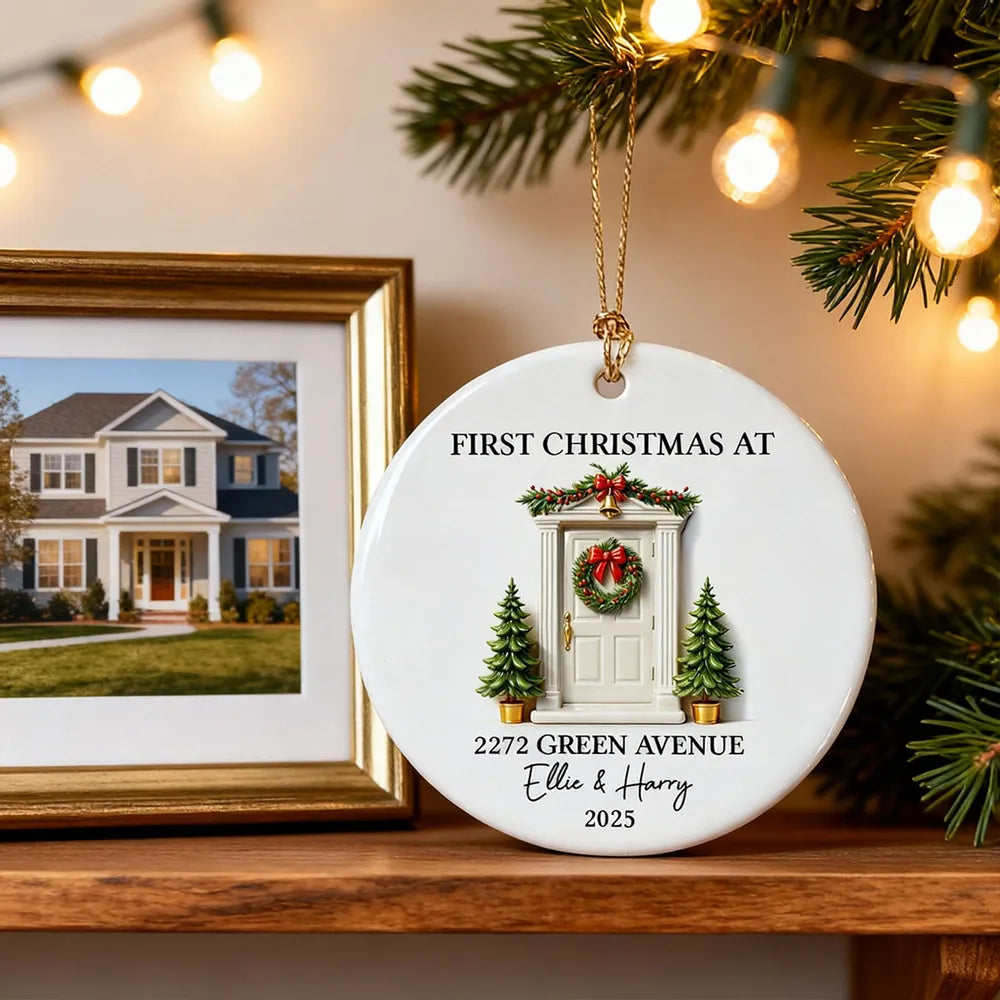 Personalized Christmas Ornament for Home - First Christmas Keepsake 2025 Ornament MagicInPrints