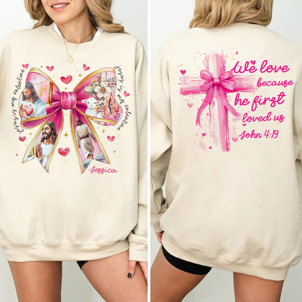 Personalized Christian Valentine's Day Hoodie Shirts PopCulturePrints