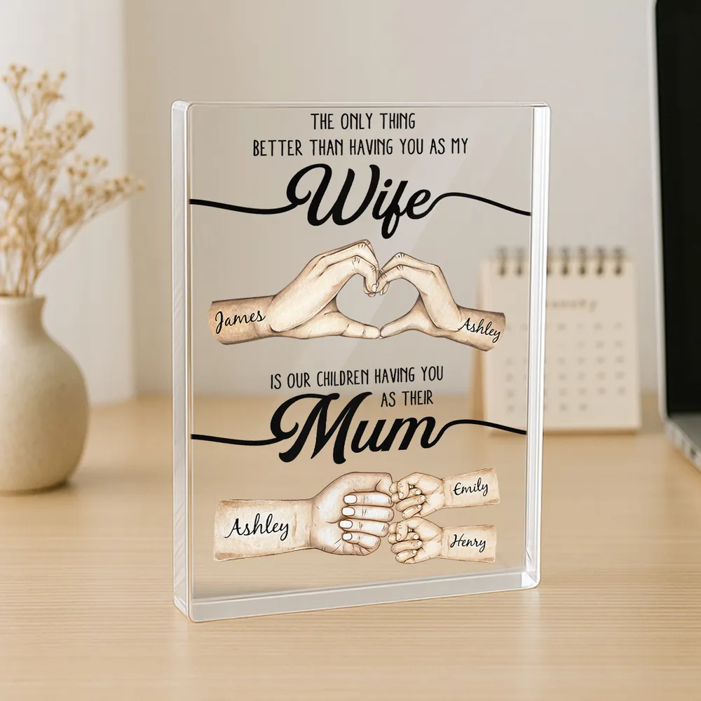 Personalized Acrylic Plaque for Wife and Mom - Heartfelt Gift for Mother's Day Plaque MagicInPrints