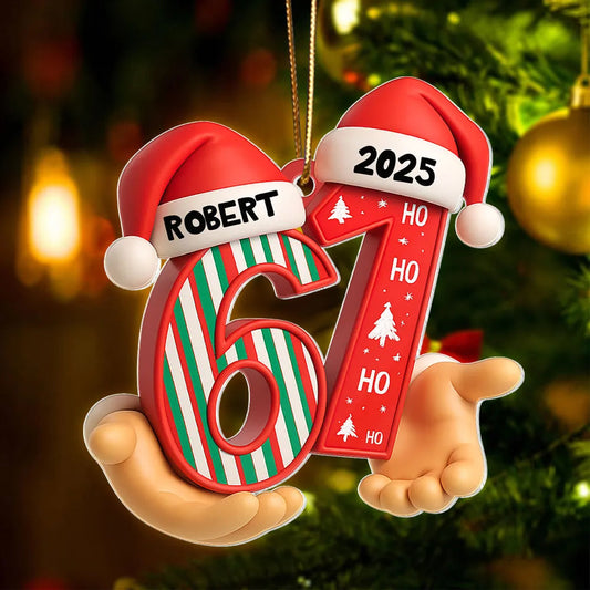 Personalized Christmas Ornament for Adults - Custom Name and Year Decoration Ornament MagicInPrints