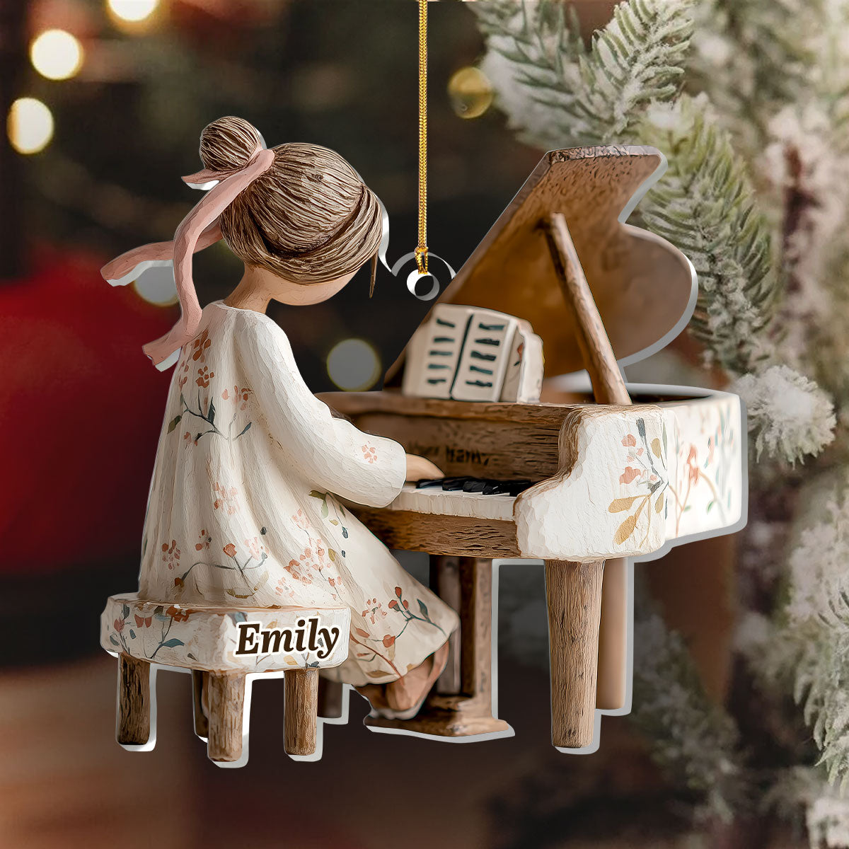 Personalized Piano Player Ornament for Kids - Christmas Decoration Ornament MagicInPrints