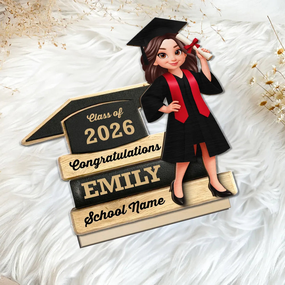 Personalized Graduation Plaque for Class of 2026 - Custom Name and School Plaque MagicInPrints