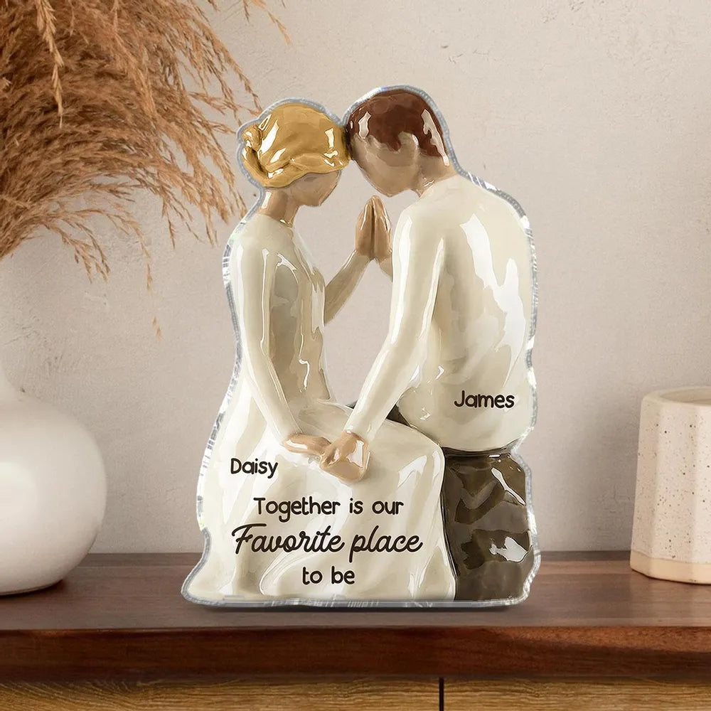 Personalized Couple Figurine for Home Decor - Romantic Gift for Anniversaries Plaque MagicInPrints