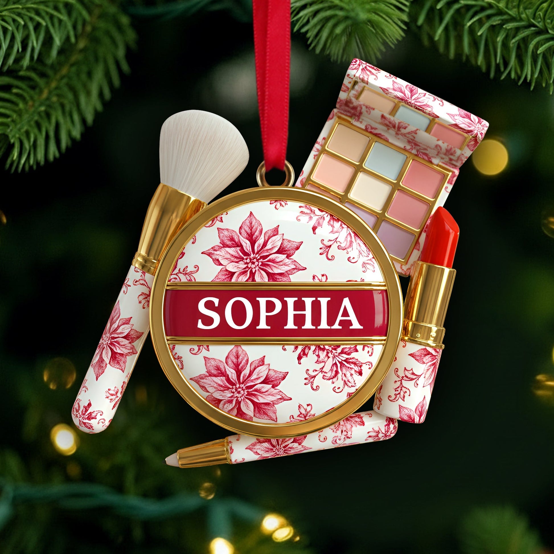 Makeup Kit Christmas Ornament - Personalized Gifts For Makeup Lovers Ornament MagicInPrints