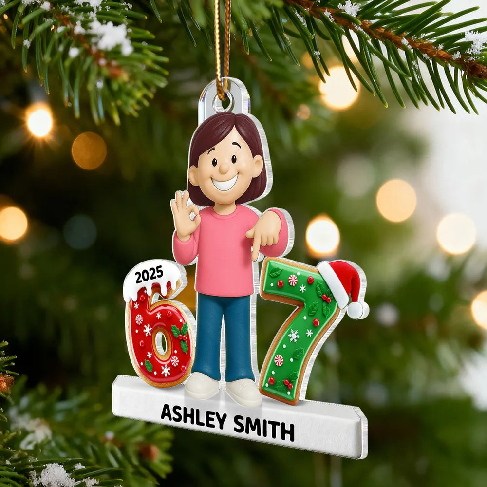 Personalized Boy Christmas Ornament 2025 - Custom Name Holiday Decoration Ornament MagicInPrints