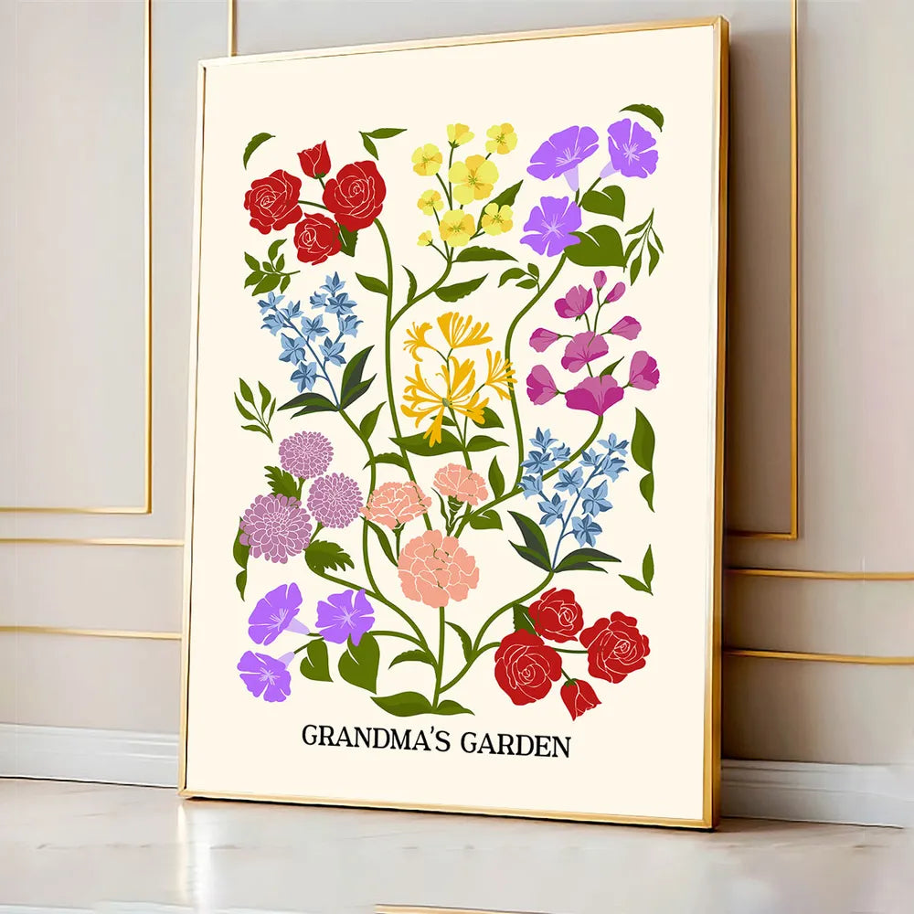 Floral Art Print for Sisters - Sentimental Home Decor Gift Poster or Canvas MagicInPrints