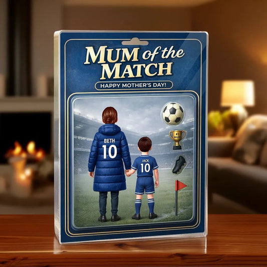 Personalized Mum of the Match Figurine for Mother's Day - Custom Soccer Gift Plaque MagicInPrints