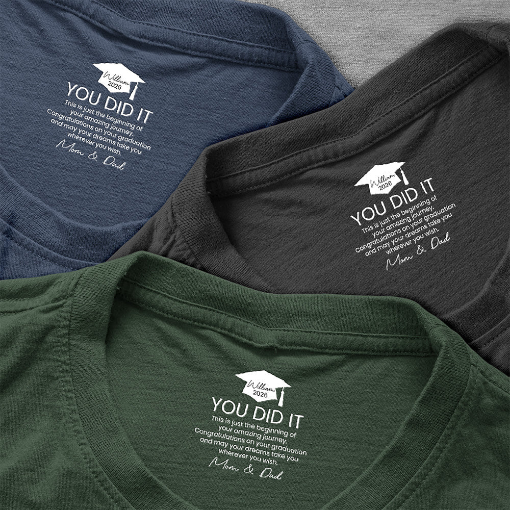 Personalized Graduation T-Shirt for Daughter - Sentimental Gift from Mom Cloth MagicInPrints