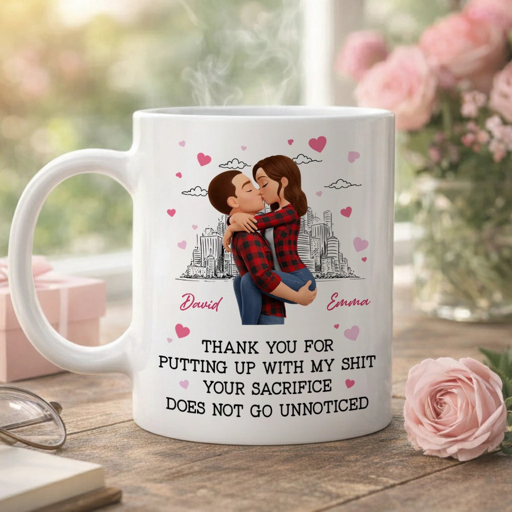 Personalized Romantic Couple Mug for Partner - Appreciation Gift Cup MagicInPrints