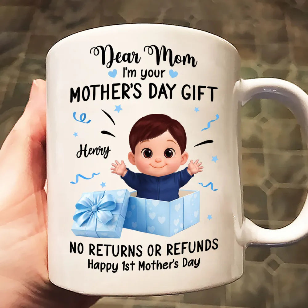 Personalized Mother's Day Mug for Mom - Cute Baby Design - First Mother's Day Gift Cup MagicInPrints