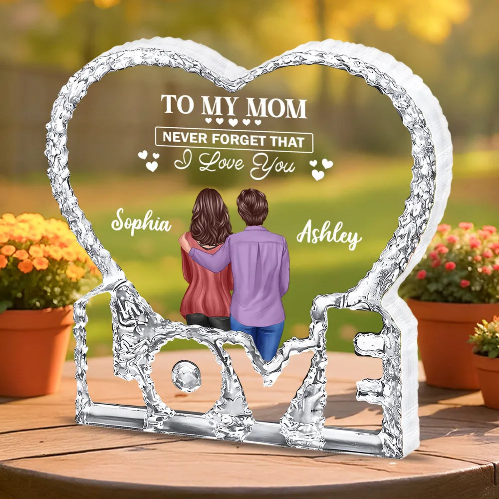 Personalized Heart-Shaped Acrylic Plaque for Mom - Sentimental Gift for Mother's Day Plaque MagicInPrints