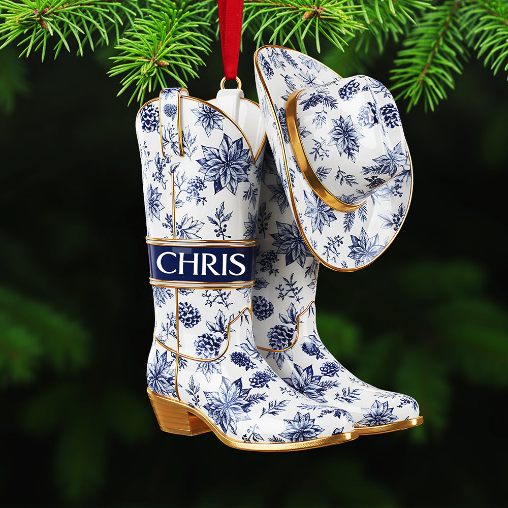 “Celebrate the Cowboy Spirit!” - Personalized Custom Shape Acrylic Ornament - Gift for Friends, Family, Cowgirls, Cowhands Ornament MagicInPrints