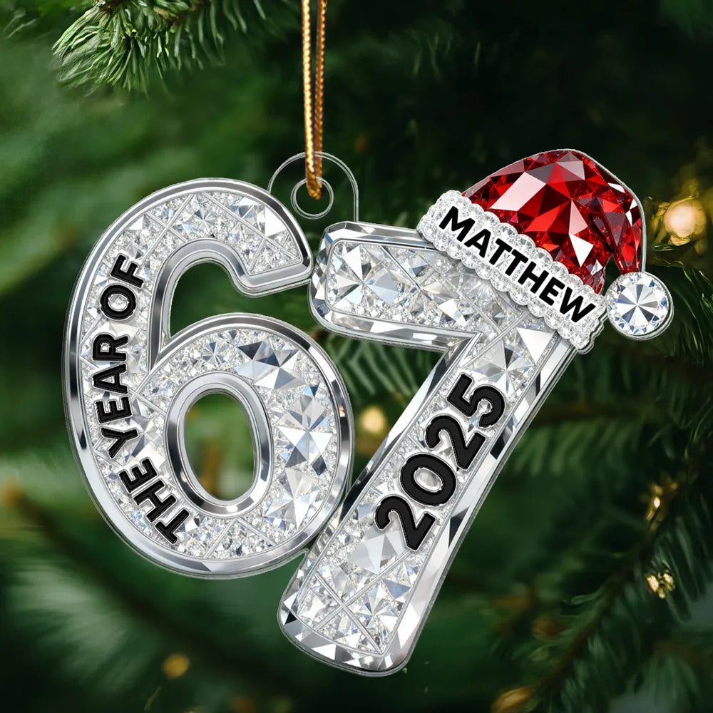 Personalized Christmas Ornament for 67th Birthday - Custom Name and Year Keepsake Ornament MagicInPrints