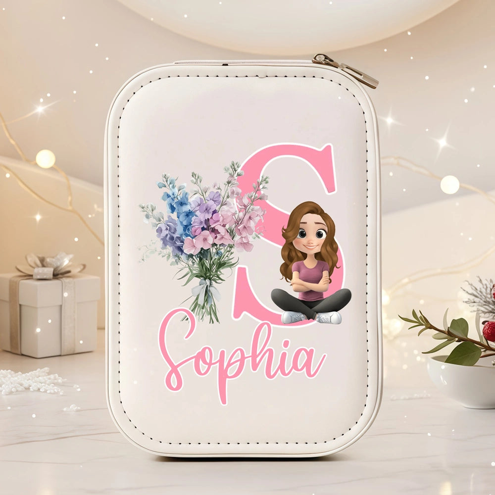 Personalized Makeup Bag for Girls with Cartoon Design - Gift for Her Beauty Tools MagicInPrints