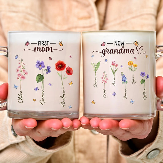 Personalized Floral Mug Set for Mom and Grandma - Mother's Day Gift Cup MagicInPrints