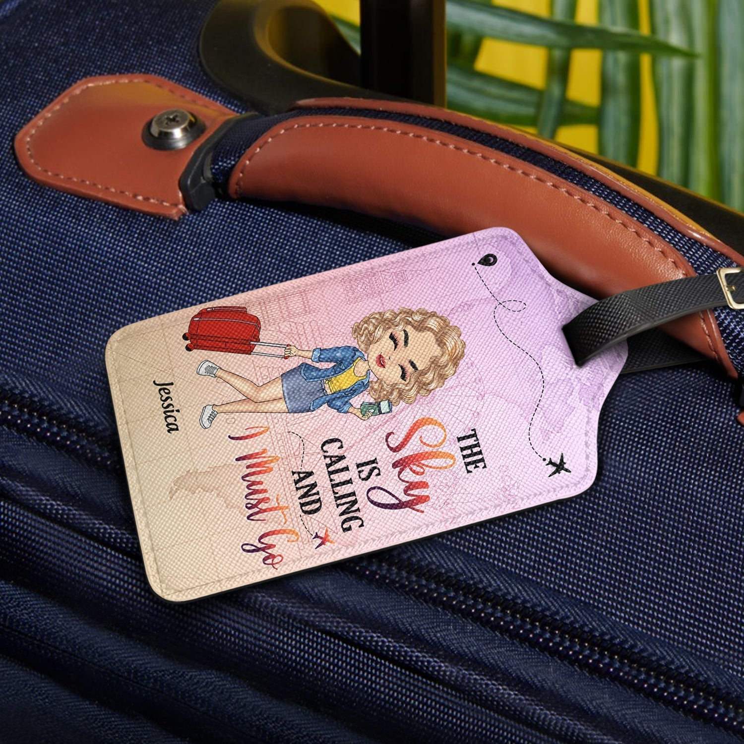 Personalized Girl's Travel Luggage Tag - Fun Travel Accessory for Women Travel Gear MagicInPrints