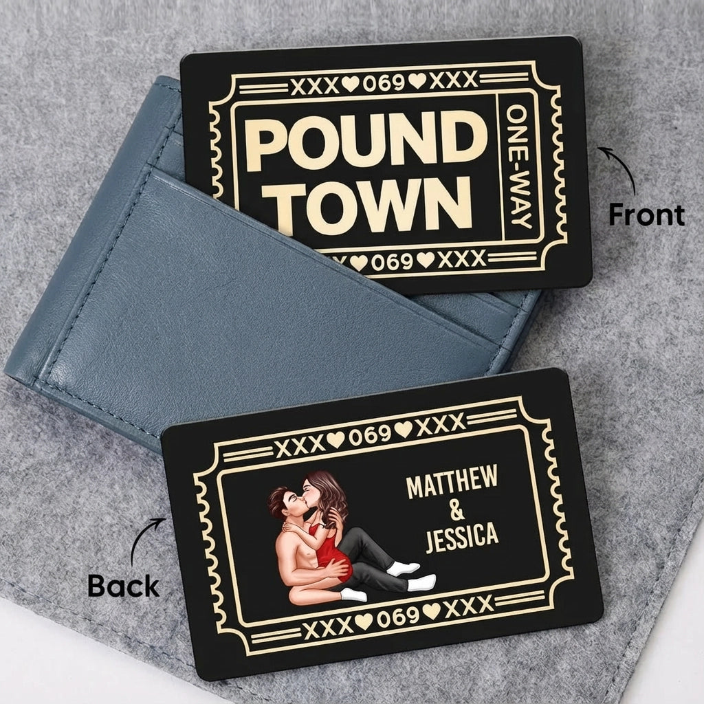 Custom Engraved Metal Wallet Card for Couples - Romantic Gift Wallet Card MagicInPrints