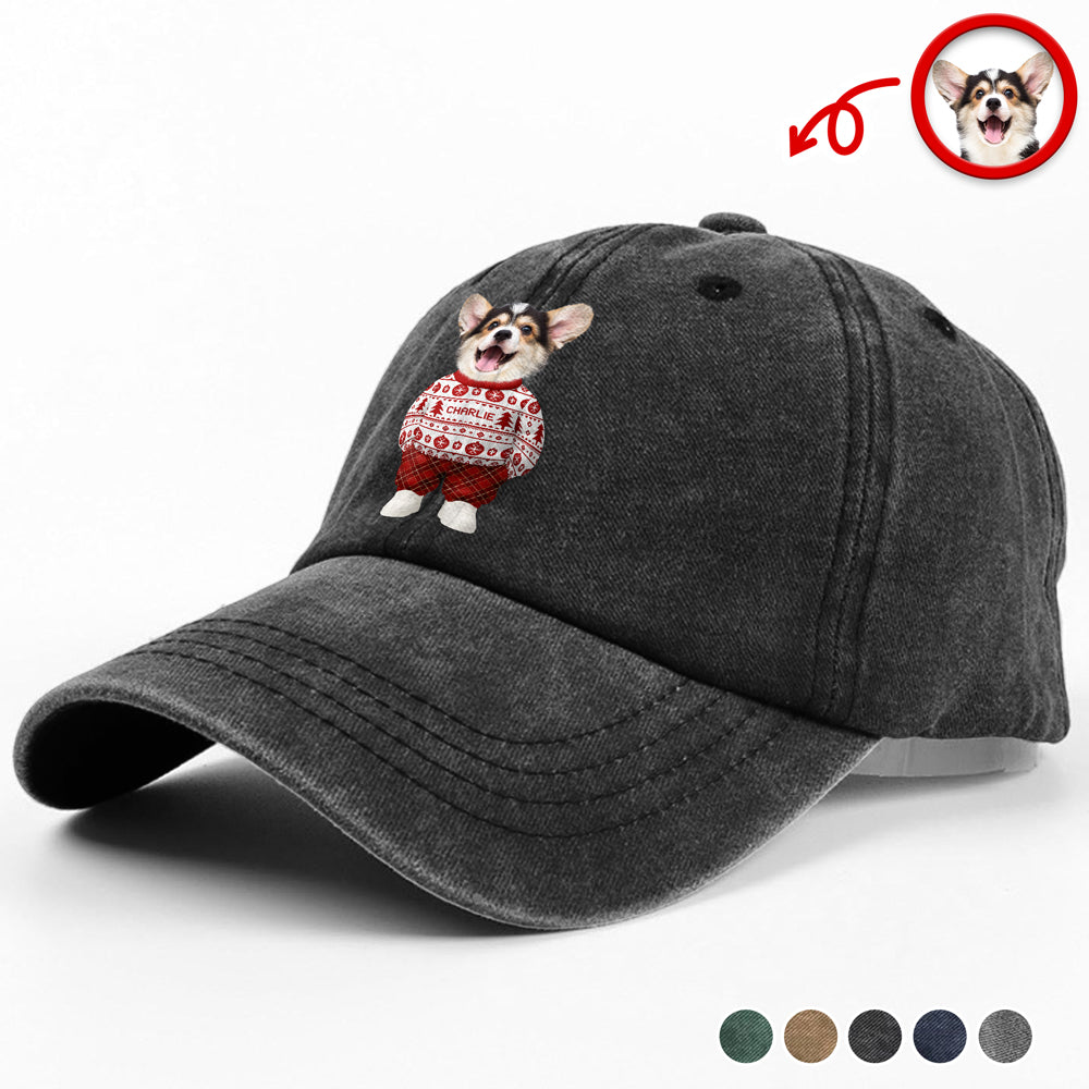 Custom Pet Photo Embroidered Hat for Dog Lovers - Perfect Christmas Gift Hat MagicInPrints