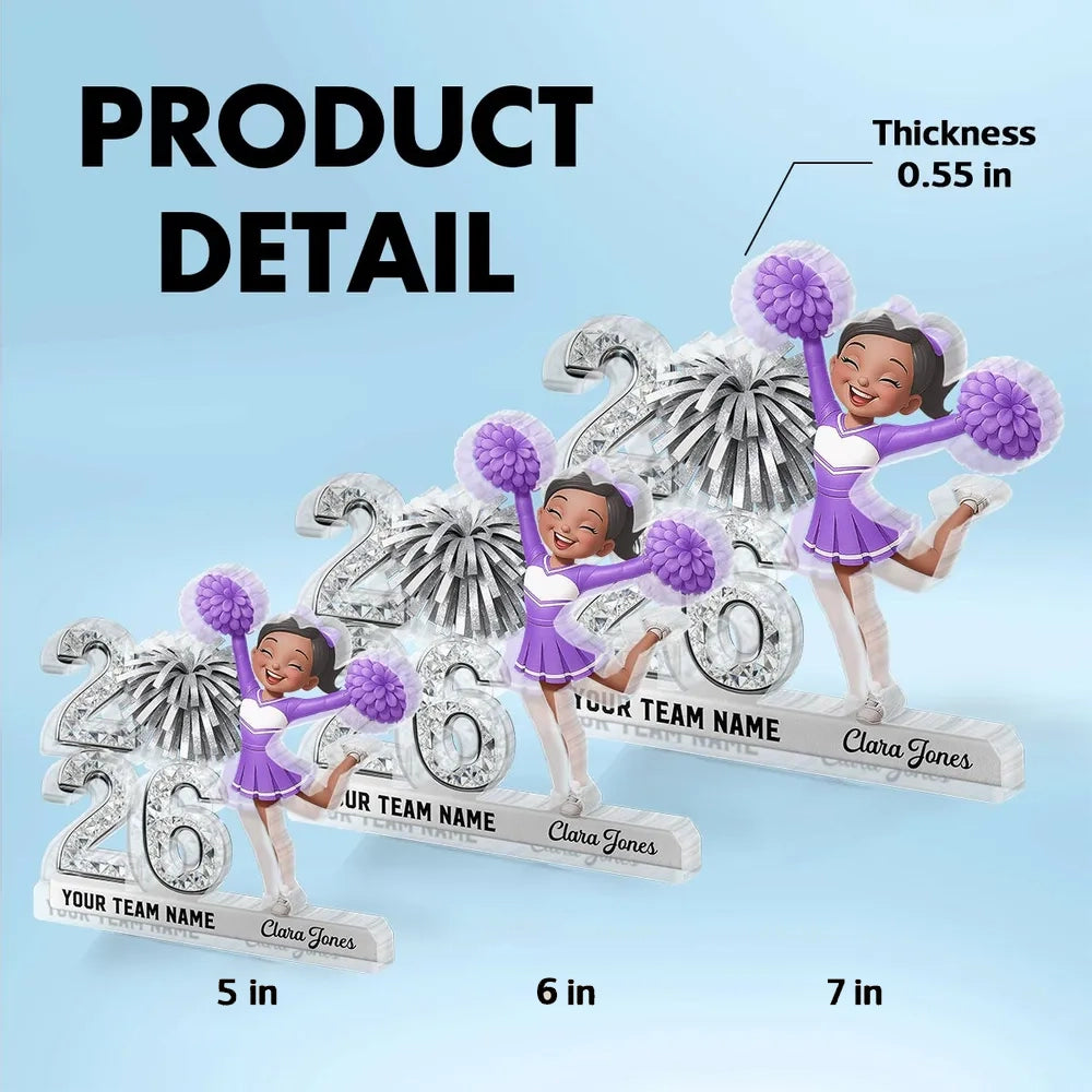 Personalized Cheerleader Graduation Keepsake for Class of 2026 - Custom Name Gift Plaque MagicInPrints