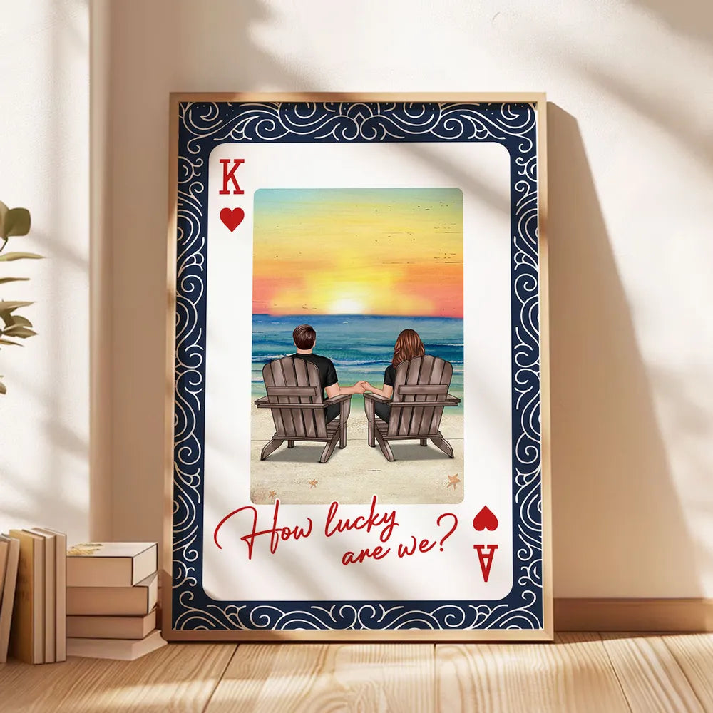 Personalized Romantic Beach Sunset Canvas for Couples - Anniversary Gift Poster or Canvas MagicInPrints