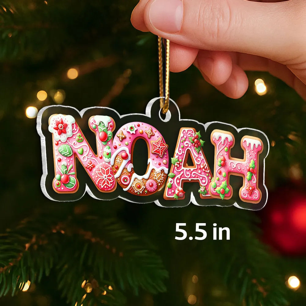 Personalized Christmas Name Ornaments for Kids - Festive Tree Decoration Ornament MagicInPrints