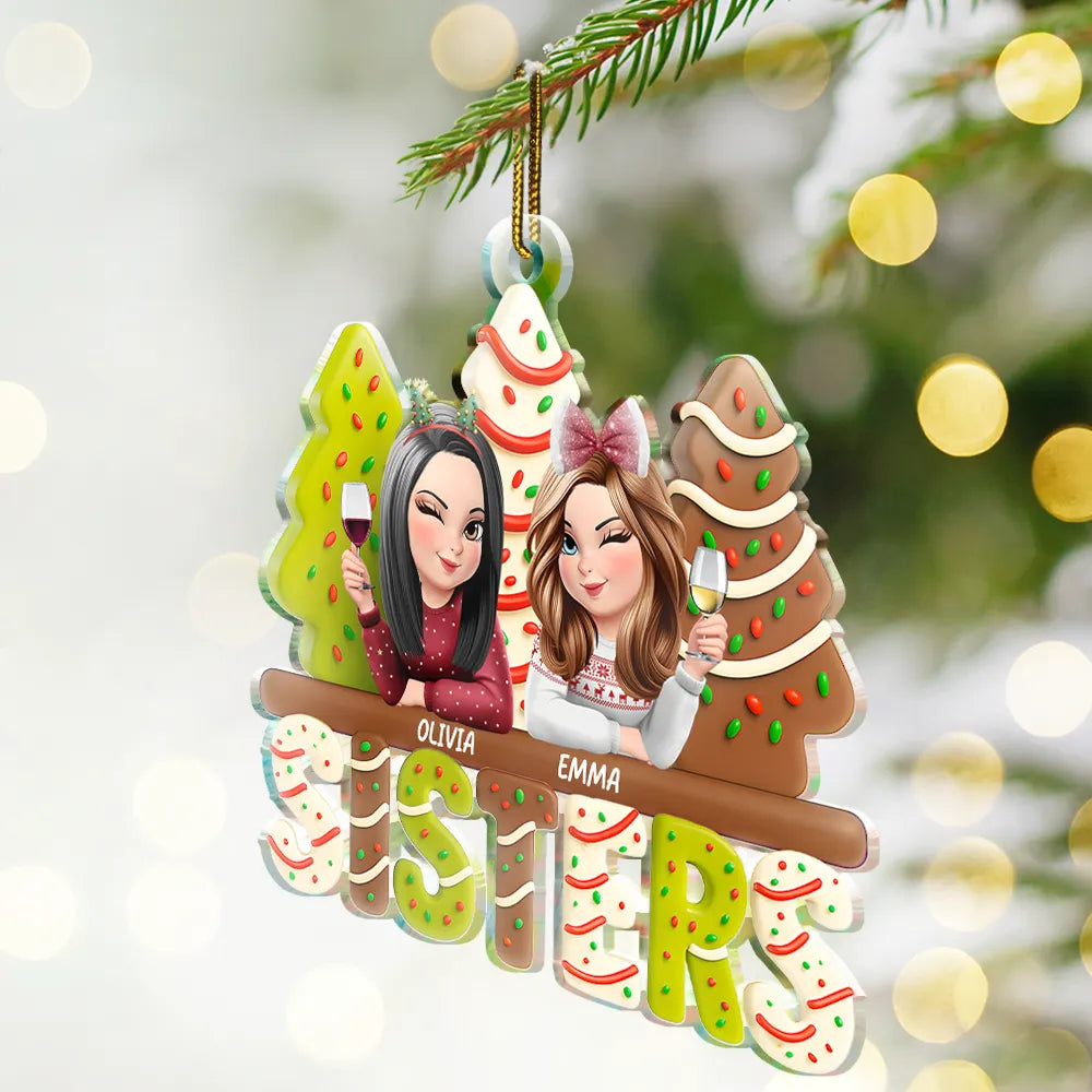 Celebrate Your Best Friendship – Personalized Acrylic Ornament – Gift for Sisters Acrylic Ornament MagicInPrints