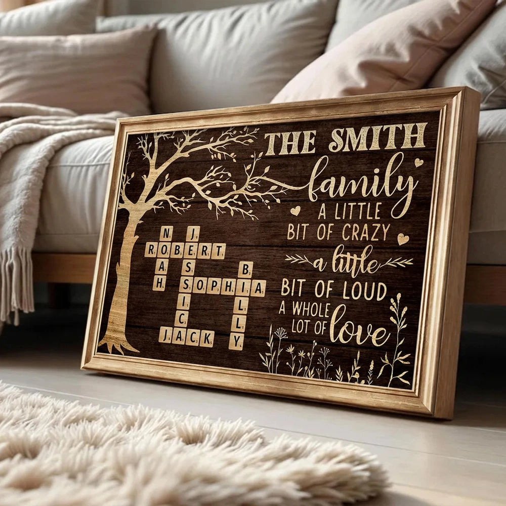 Personalized Family Tree Wooden Wall Art for Home Decor - Sentimental Gift Poster or Canvas MagicInPrints