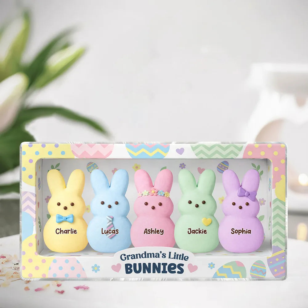Personalized Plush Bunny Set for Kids - Easter Gift Keepsake Plaque MagicInPrints