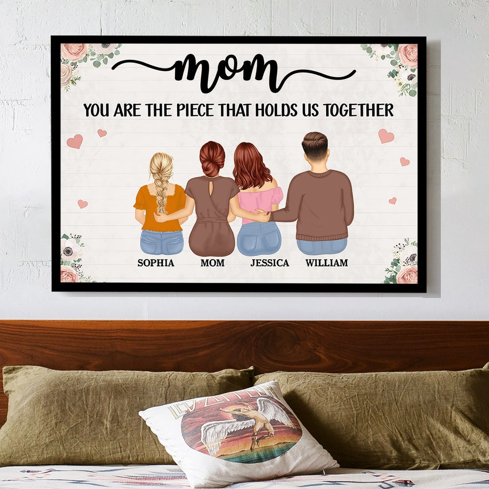 Personalized Family Canvas Wall Art for Mom - Sentimental Gift for Mother's Day Poster or Canvas MagicInPrints