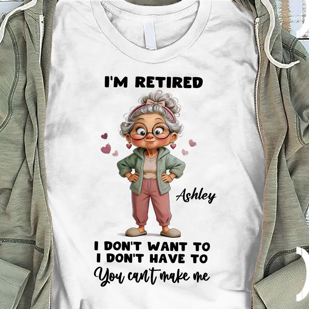 Personalized Retirement T-Shirt for Grandma - Funny Gift Cloth MagicInPrints