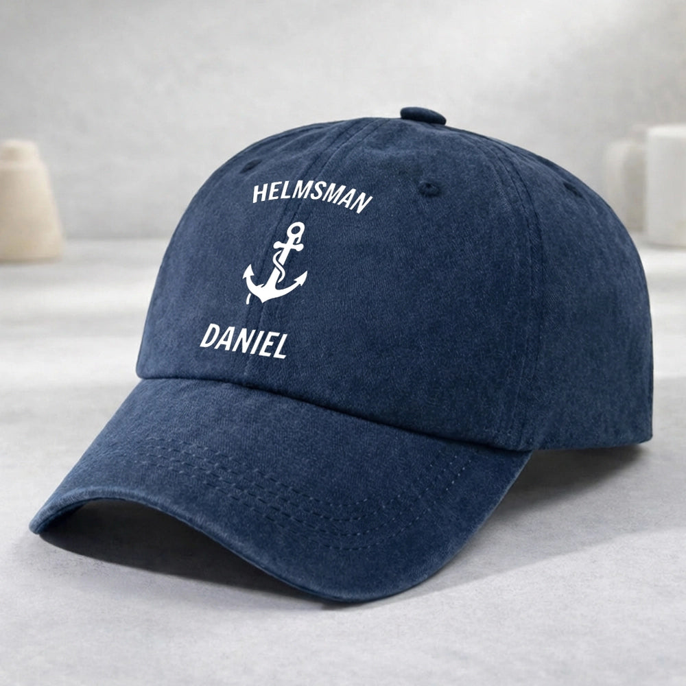 Personalized Nautical Cap for Men with Anchor Design - Custom Gift for Sailors Hat MagicInPrints