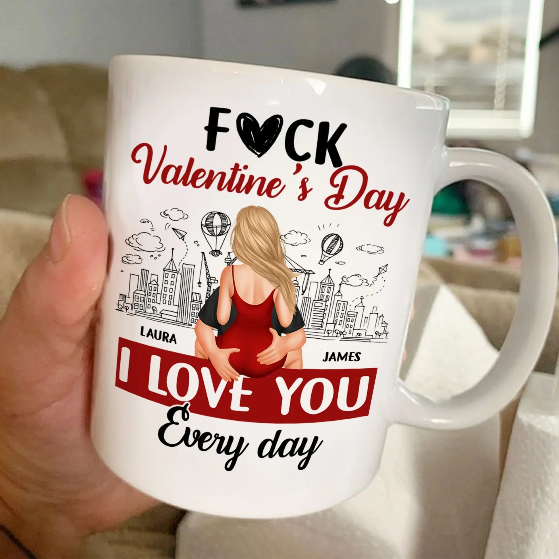 Personalized Romantic Couple Mug for Partners - Everyday Love Gift Cup MagicInPrints