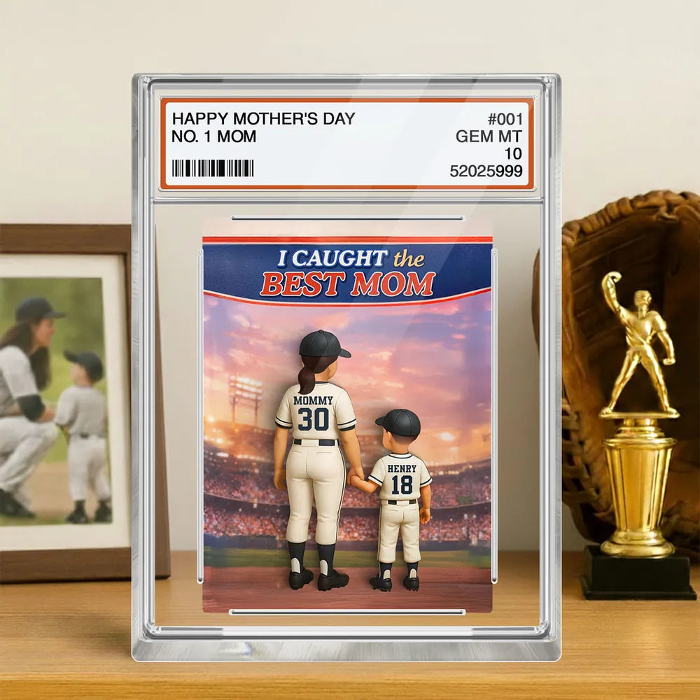Personalized Baseball Mom Plaque for Mother's Day - Custom Family Gift Plaque MagicInPrints