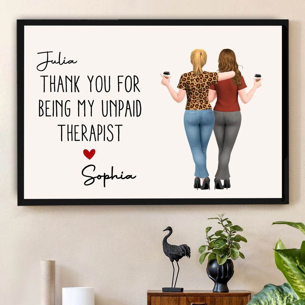Personalized Friendship Wall Art for Best Friends - Sentimental Thank You Gift Poster or Canvas MagicInPrints
