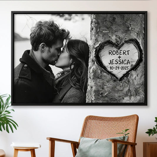 Personalized Couple Photo Canvas Print for Anniversary - Romantic Gift Poster or Canvas MagicInPrints