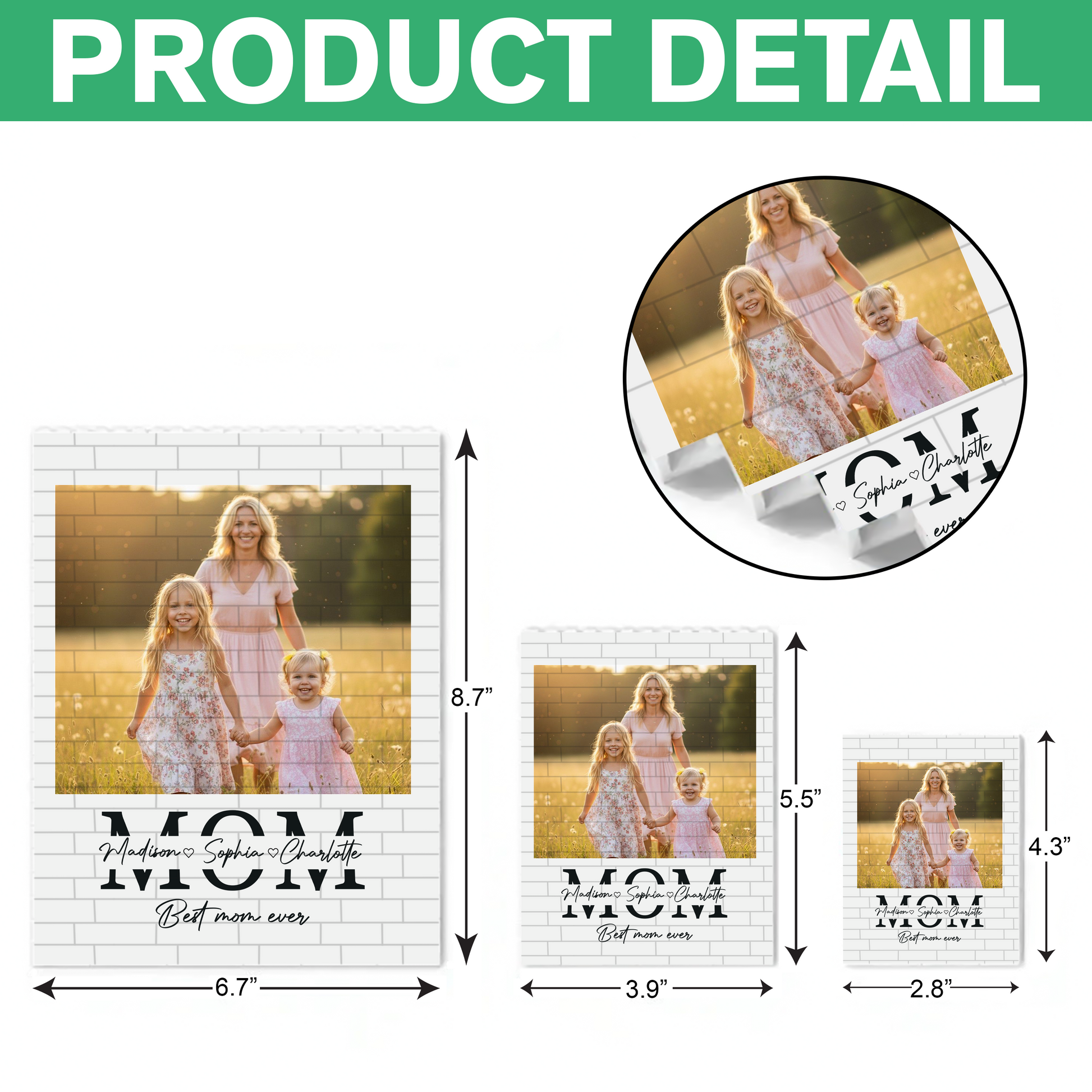 Personalized Photo Block for Mom - Custom Family Gift for Mother's Day Plaque MagicInPrints