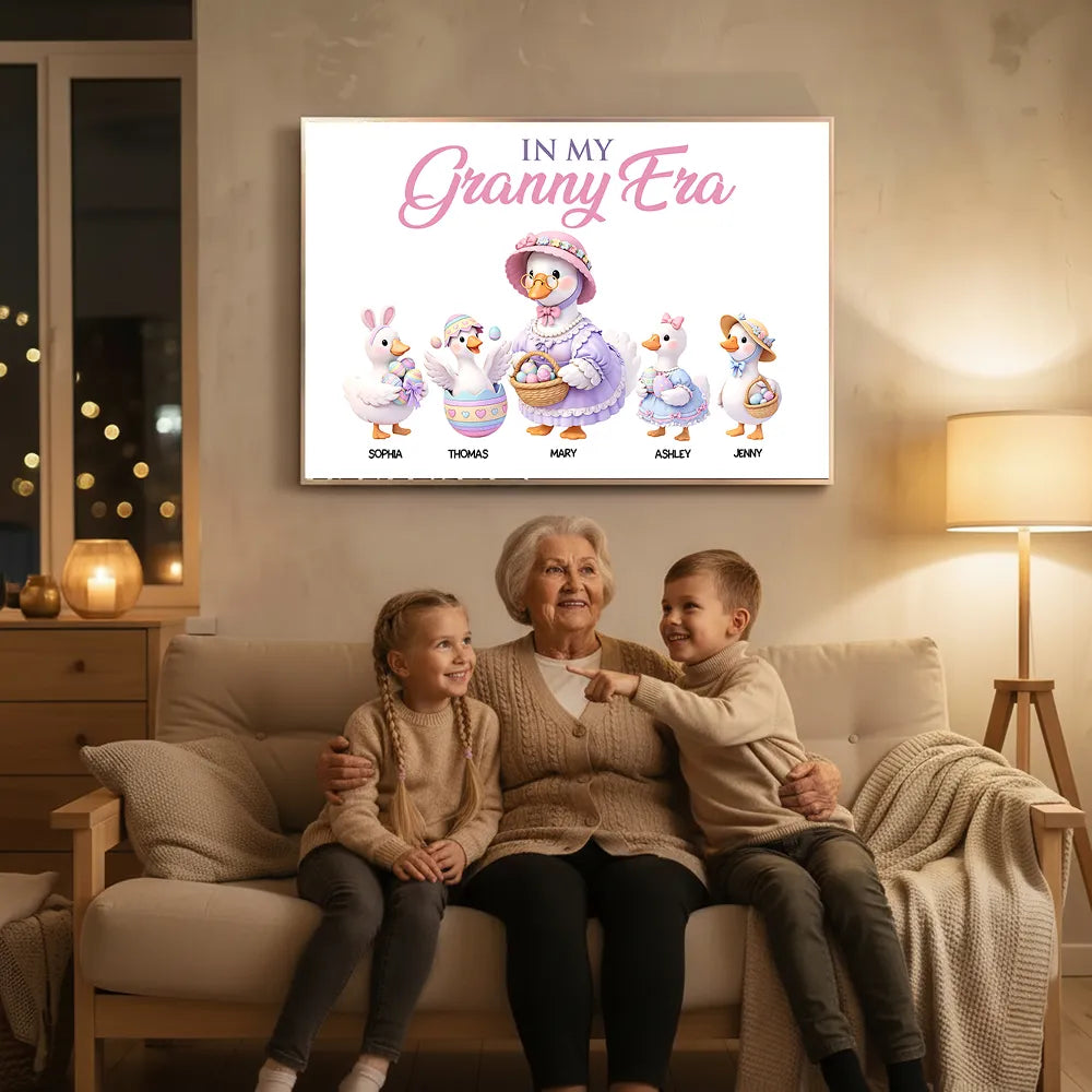 Custom Granny Duck Family Canvas for Grandparents - Sentimental Home Decor Poster or Canvas MagicInPrints