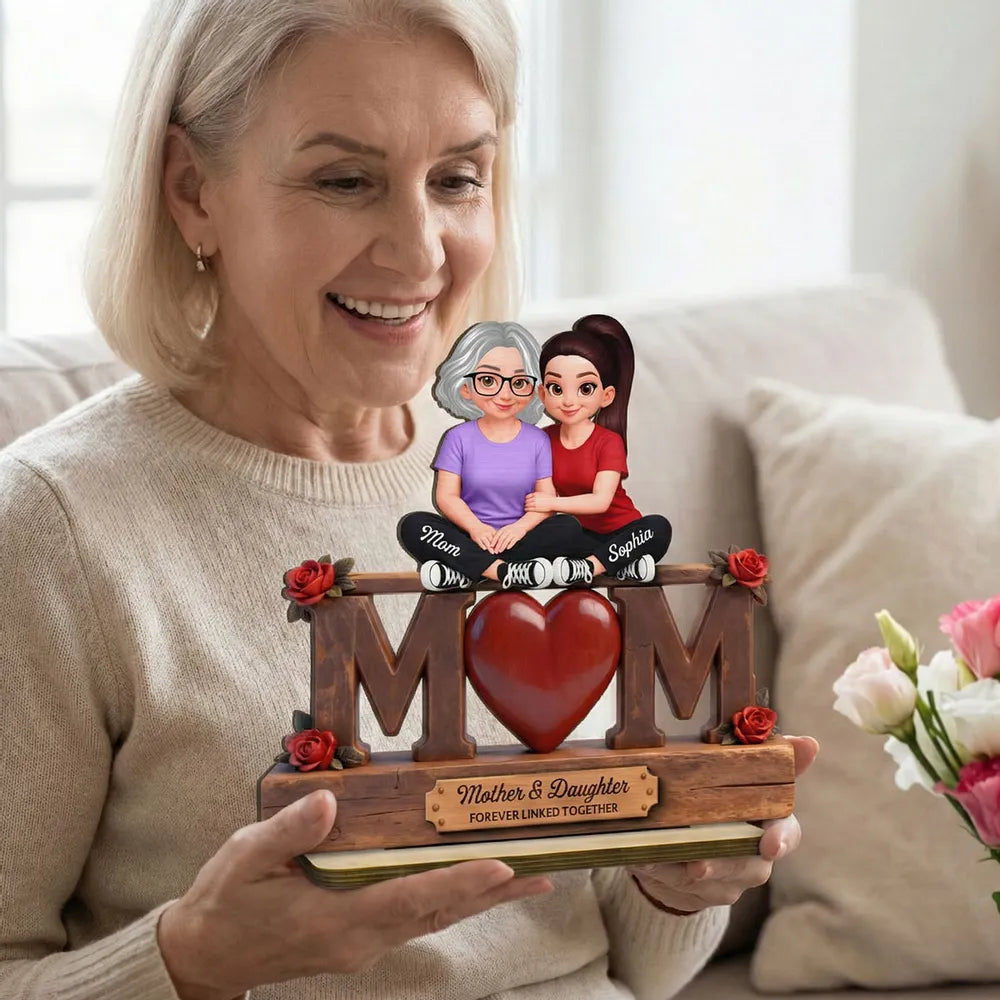 Personalized Mother Daughter Figurine Gift - Sentimental Home Decor for Mother's Day Plaque MagicInPrints
