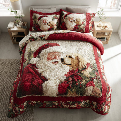 Share Joy with Your Furry Friend – Personalized Quilted Bedding Set – Gift for Dog Lovers Quilted Bedding Set V2 MagicInPrints