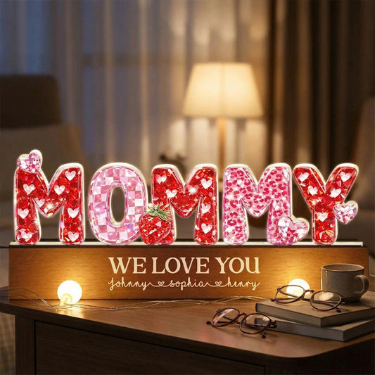Personalized LED Mommy Sign for Mother's Day - Heartfelt Gift Decor Plaque MagicInPrints