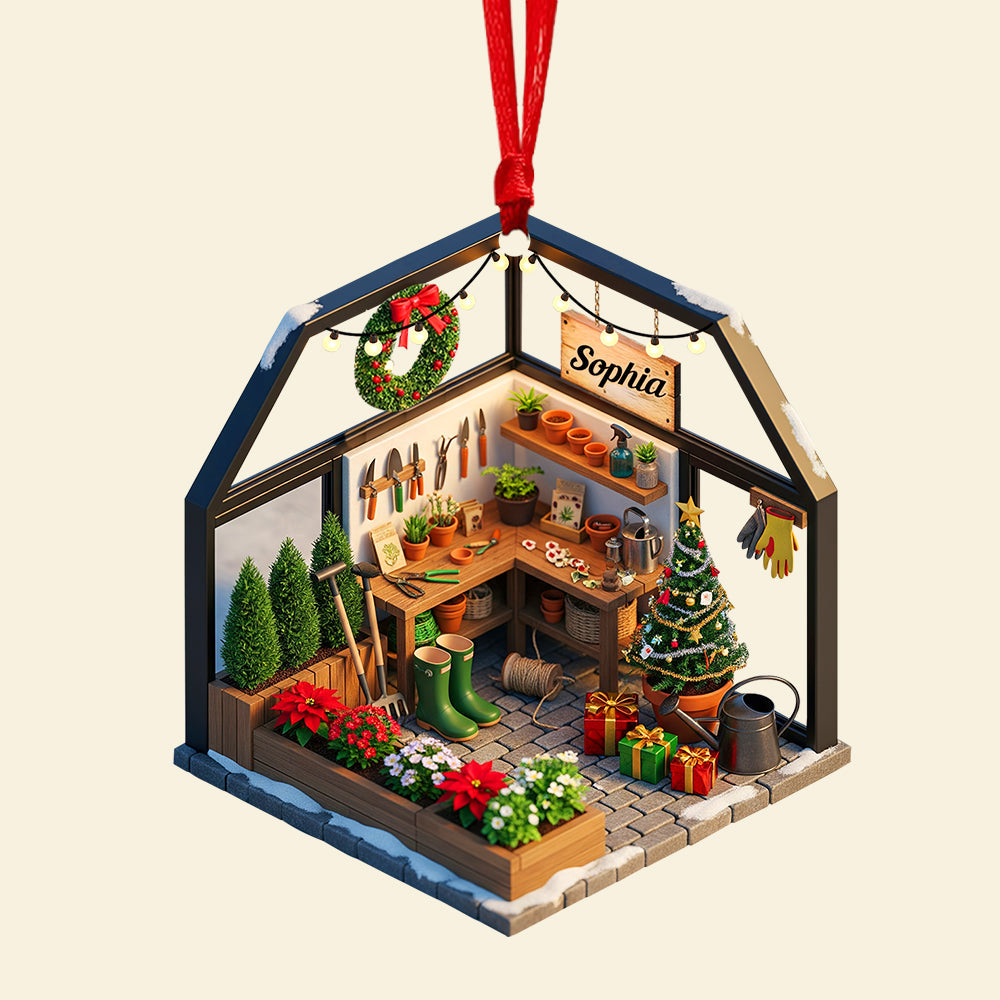 “Celebrate Gardening Bliss!” - Personalized Gardening Miniature Christmas Ornament - Gift for Garden Lovers Ornament MagicInPrints