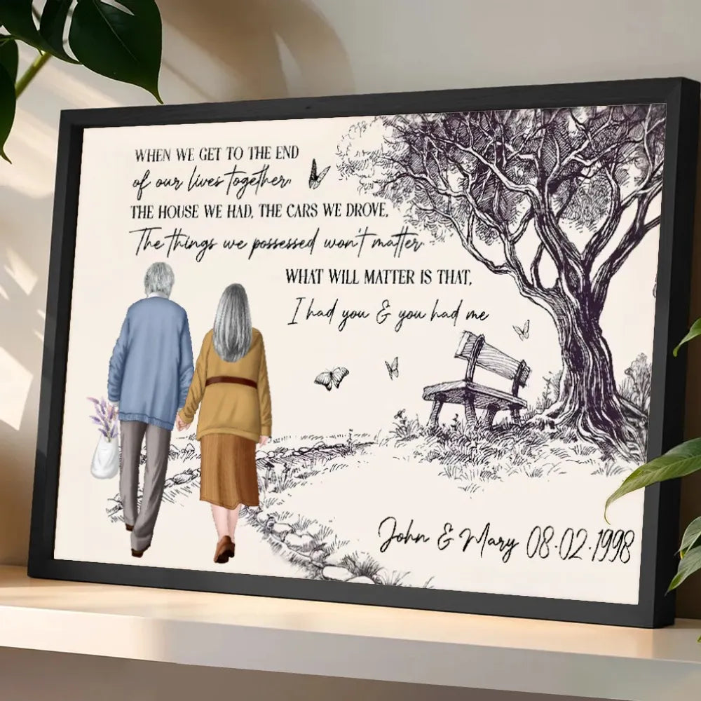 Personalized Couple Canvas Art for Seniors - Sentimental Anniversary Gift Poster or Canvas MagicInPrints